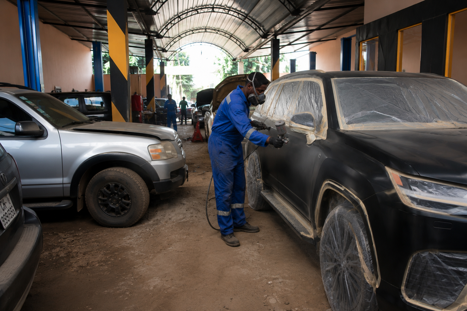 Véhicule après carrosserie et finition peinture